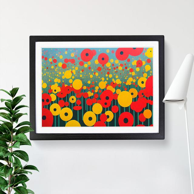 Grand Flower Market - Print Marlow Home Co. Frame Colour: Black, Size: 46cm H x 64cm W on Productcaster.