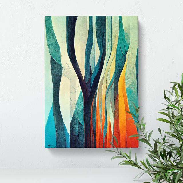 XV1022-4702X Torn Abstract Forest No.2 - Print Metro Lane Size: 60cm H x 40cm W, Format: Wrapped Canvas, Matte Colour: No Matte on Productcaster.