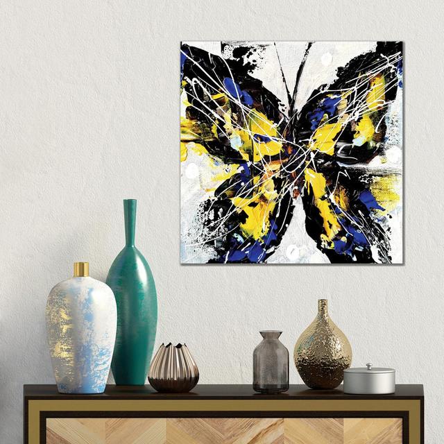 Butterfly Life IV by Aliaksandra Tsesarskaya - No Frame Gallery-Wrapped Canvas Giclée on Canvas Brambly Cottage Size: 45.72cm H x 45.72cm W on Productcaster.