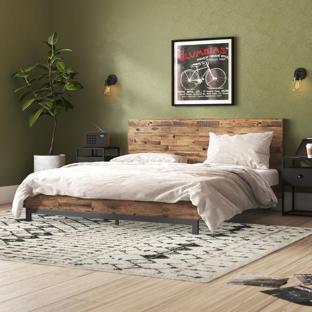 Fillmore Platform Bed Mercury Row Size: Double (4'6) on Productcaster.