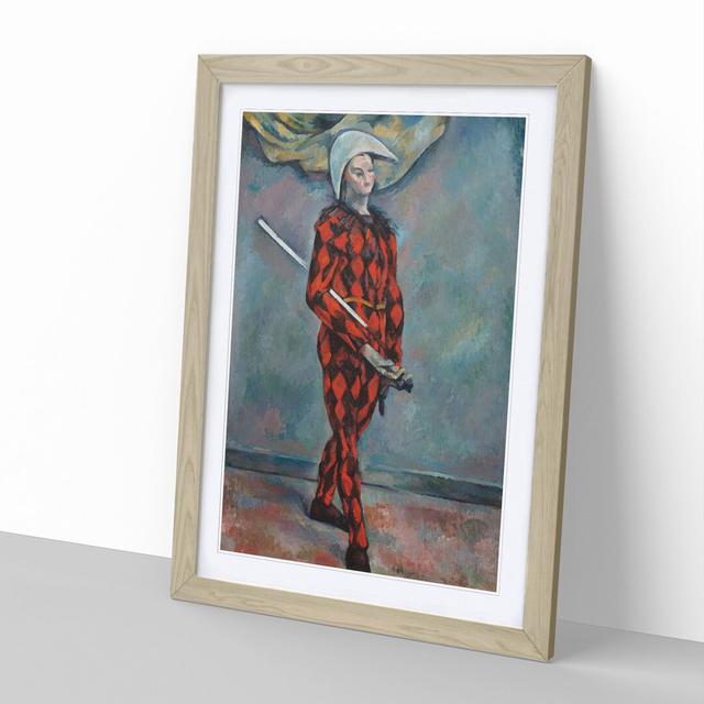 Harlequin by Paul Cezanne - Picture Frame Painting East Urban Home Size: 36cm H x 27cm W x 2cm D, Frame Option: Oak Framed on Productcaster.