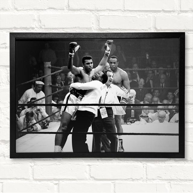 Muhammad Ali Victory - Closed Corner Frame Art Prints on Wood Latitude Run Size: 21cm H x 29.7 cm W on Productcaster.