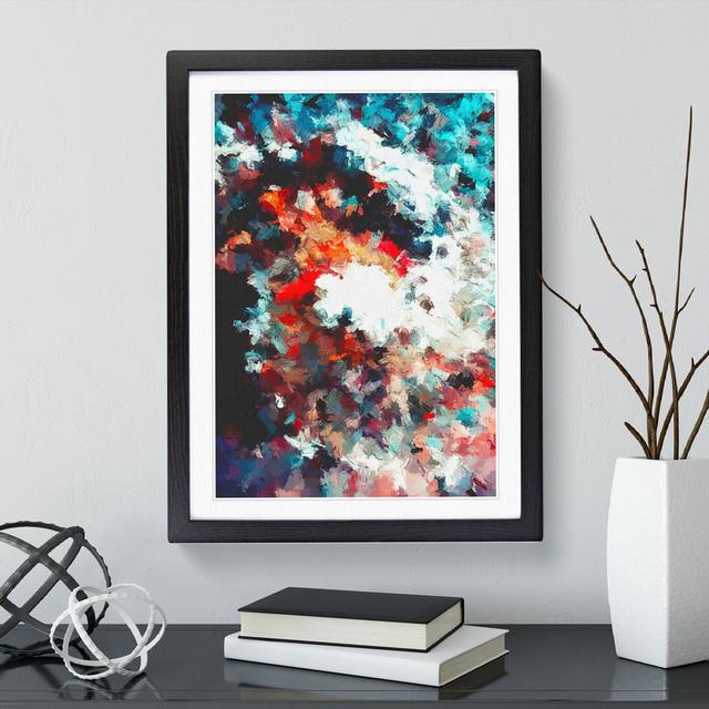 XV1022-3407X Passion Of Flowers Abstract - Print Metro Lane Size: 36cm H x 27cm W, Format: Black Framed on Productcaster.