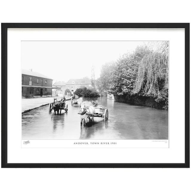 'Andover, Town River 1901' by Francis Frith - Picture Frame Photograph Print on Paper The Francis Frith Collection Size: 45cm H x 60cm W x 2.3cm D on Productcaster.