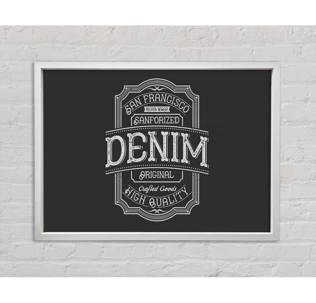 Denim Poster - Single Picture Frame Print on Canvas Bright Star Size: 100cm H x 141.4cm W x 3.3cm D on Productcaster.