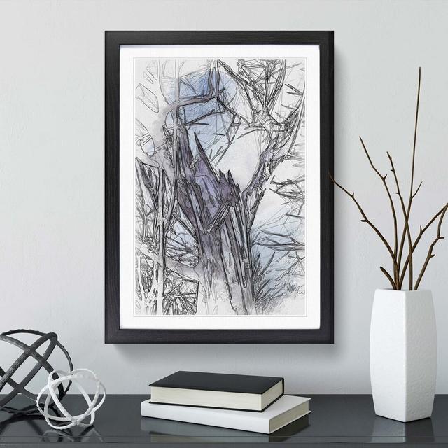 Tree at Wintertime in Abstract - Picture Frame Graphic Art Print East Urban Home Frame Option: Black, Size: 50cm H x 35cm W x 2cm D on Productcaster.