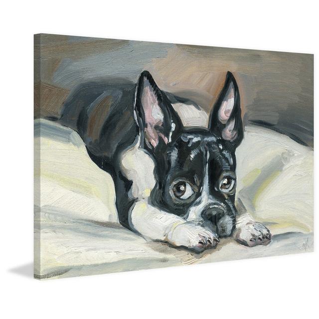 Frenchie Eyes II by Eyre Tarney - Wrapped Canvas Painting Print East Urban Home Size: 61 cm H x 91 cm W x 3.81cm D on Productcaster.