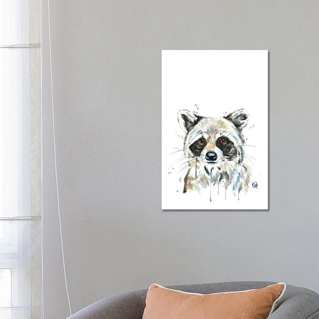 Peekaboo Raccoon by Lisa Whitehouse - Wrapped Canvas Gallery-Wrapped Canvas Giclée ClassicLiving Size: 66.04cm H x 45.72cm W x 3.81cm D on Productcaster.