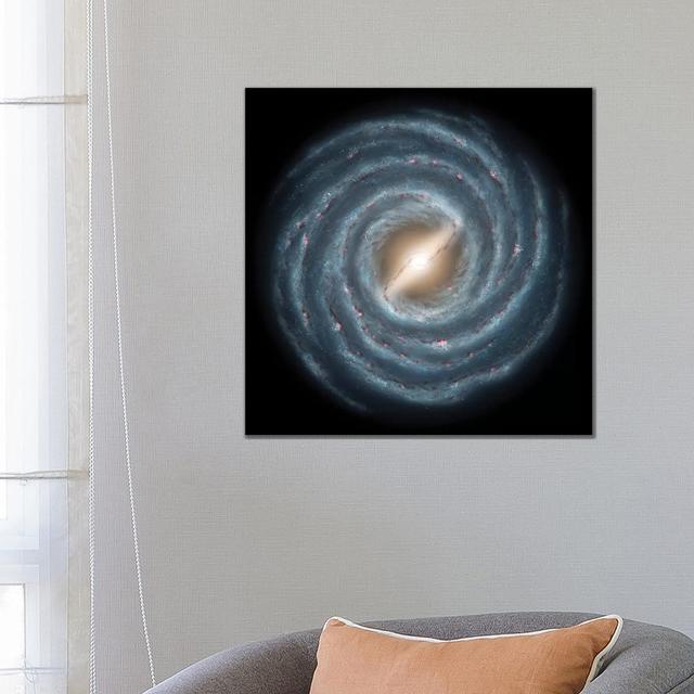 A View Of Our Own Milky Way Galaxy And Its Central Bar by Stocktrek Images - Wrapped Canvas Print Latitude Run Size: 66.04cm H x 66.04cm W x 1.905cm D on Productcaster.