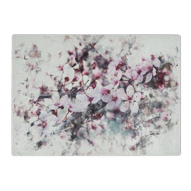 Cherry Blossom Flowers Vol.8 Watercolour Chopping Board East Urban Home Size: 0.4cm H x 28.5cm W x 39cm L on Productcaster.