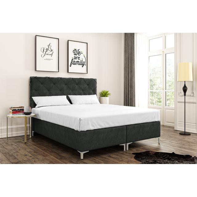 Adilbek Electronically Adjustable Boxspring Bed with Topper and Storage Metro Lane Size: 140 x 200cm on Productcaster.