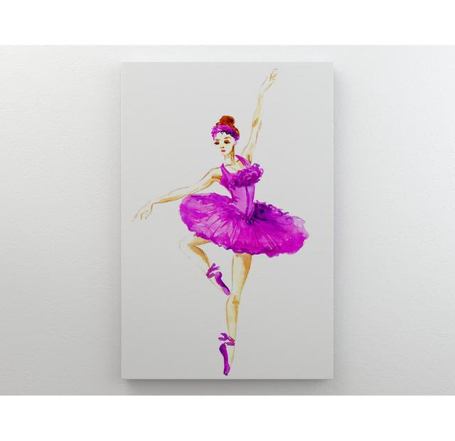 Lila Ballerina 4 - Druck auf Leinwand ohne Rahmen Simply Größe: 80,5 cm H x 48,5 cm B on Productcaster.