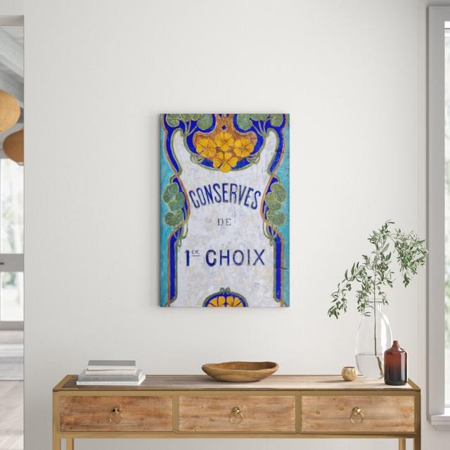 'Paris Art Nouveau Sign' by Jody Stuart Painting Print on Wrapped Canvas East Urban Home Size: 91cm H x 61cm W x 3.81cm D on Productcaster.