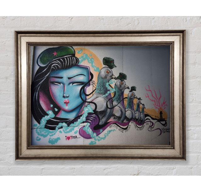 Political Graffiti Framed Print Bright Star Size: 59.7cm H x 84.1cm W on Productcaster.