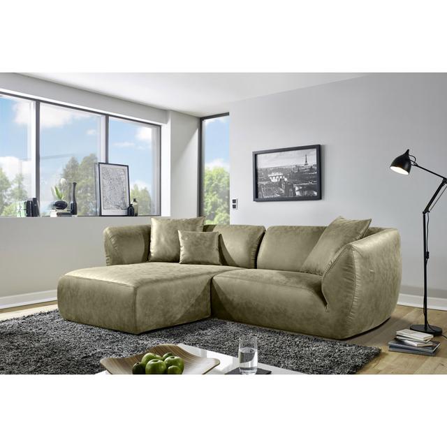 Ecksofa Ajaz Canora Grey Ausrichtung: Ausrichtung Links, Farbe des Polstermöbels: Beige on Productcaster.