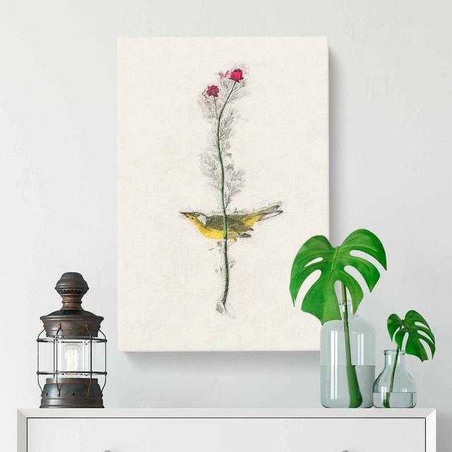 Selbys Flycatcher Bird by John Audubon - Wrapped Canvas Painting East Urban Home Size: 60cm H x 40cm W x 3cm D on Productcaster.