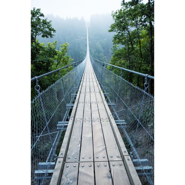 Geierlay Suspension Bridge - Wrapped Canvas Photograph Alpen Home Size: 91cm H x 61cm W on Productcaster.