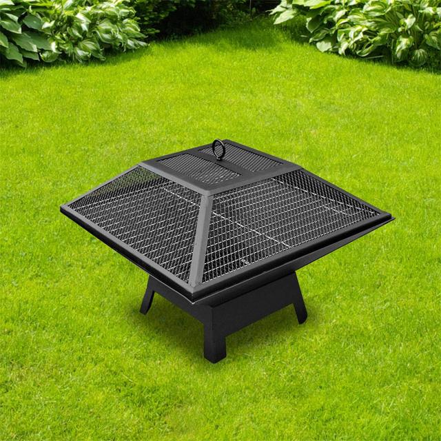 Camping Fire Bowl Pit Stove For Garden Outdoor Heater Portable BBQ Grill (SQUARE SHAPE) ClassicLiving on Productcaster.