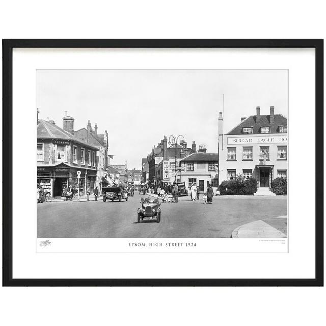 'Epsom, High Street 1924' by Francis Frith - Picture Frame Photograph Print on Paper The Francis Frith Collection Size: 28cm H x 36cm W x 2.3cm D on Productcaster.