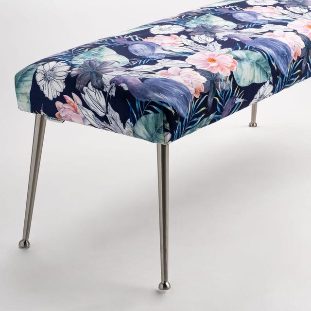 Whiteley Upholstered Bench Bay Isle Home Size: H40 x W140 x D40cm on Productcaster.