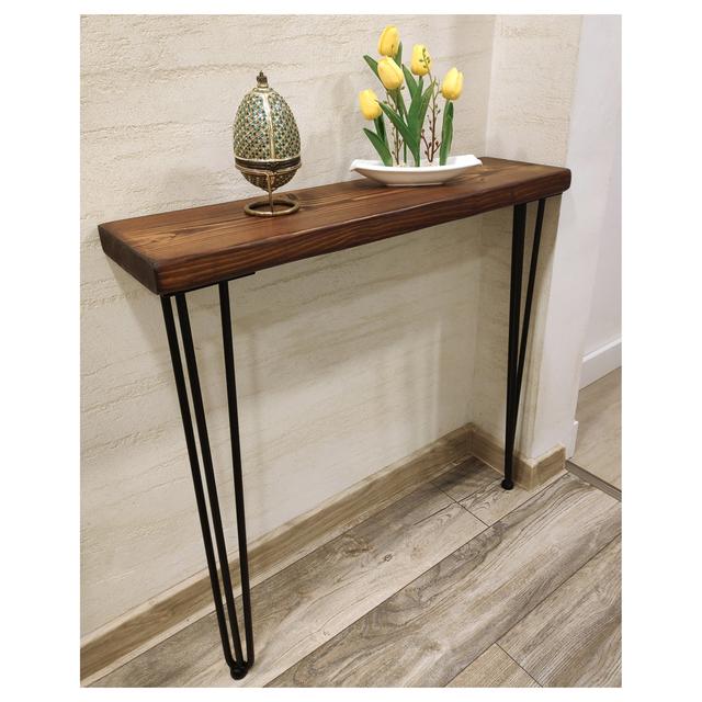 Tooley Console Table Alpen Home Table Top Colour: Medium Oak, Size: 75.6cm H x 140cm W x 17.5cm D on Productcaster.