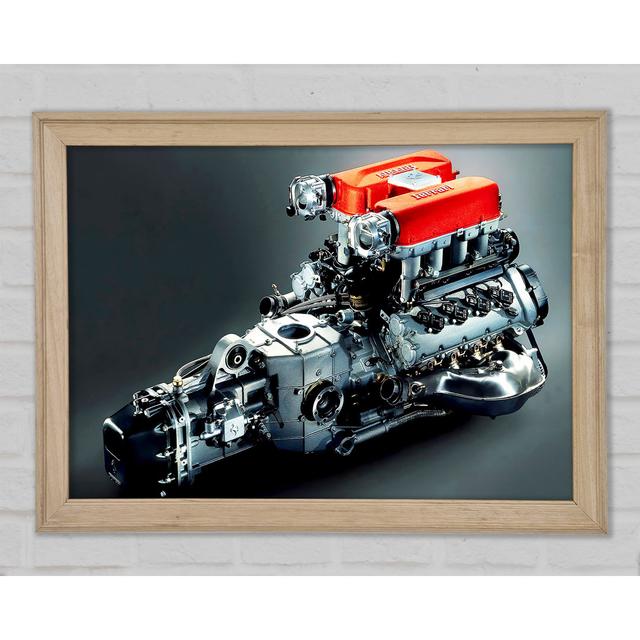 Ferrari F430 Engine - Single Picture Frame Art Prints Brayden Studio Size: 29.7cm H x 42cm W x 1.5cm D on Productcaster.