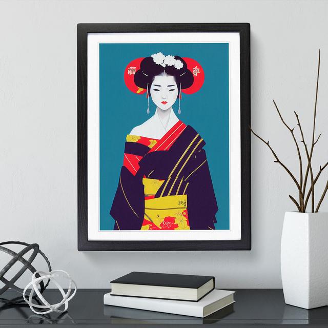 Beautiful Geisha - Single Picture Frame Print Latitude Vive Frame Colour: Black Framed, Size: 34cm H x 25cm W x 2cm D on Productcaster.