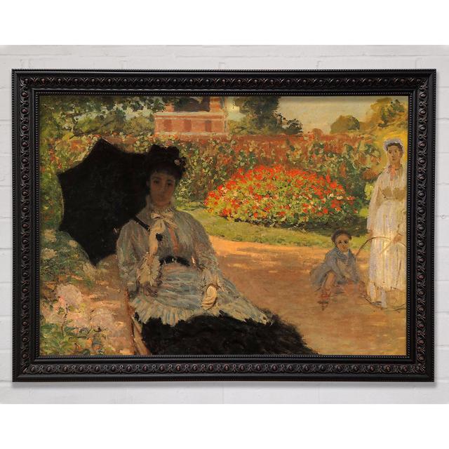 Camille In The Garden With Jean And His Nanny - Single Picture Frame Print Rosalind Wheeler Size: 59.7cm H x 84.1cm W x 3cm D, Format: Black Framed Wo on Productcaster.