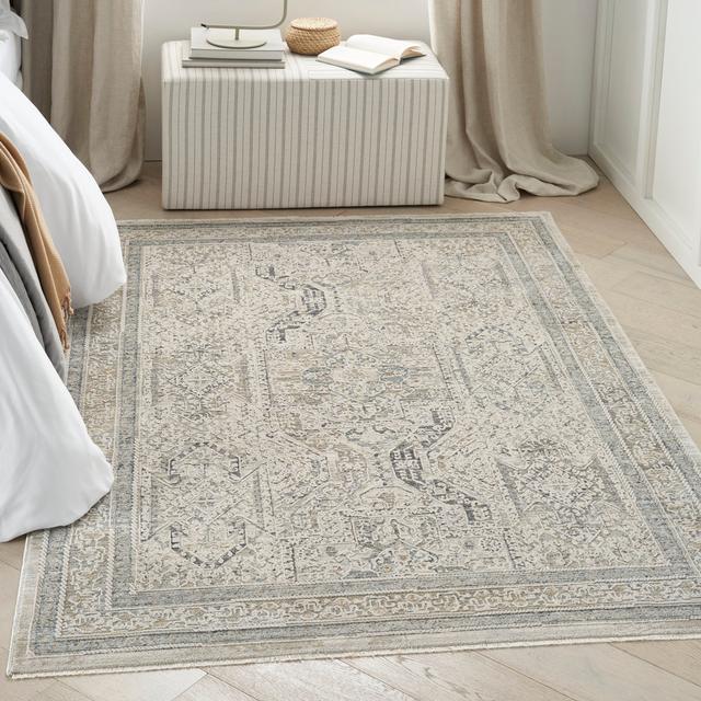 Batasi Machine Woven Ivory Rug Latitude Vive Rug Size: Rectangle 160 x 239cm on Productcaster.