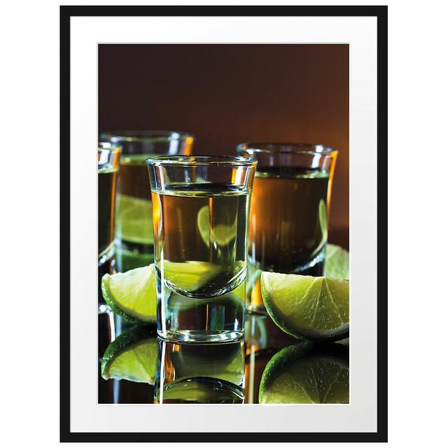 Gerahmtes Poster Tequila mit Limetten East Urban Home Größe: 80 cm H x 60 cm B on Productcaster.