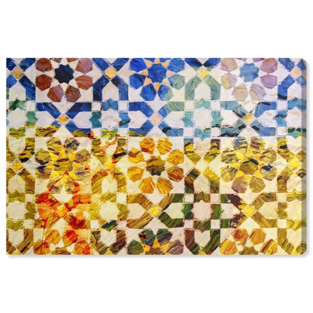 Azulejo - Wrapped Canvas Print East Urban Home Size: 50.8 cm H x 76.2 cm W on Productcaster.