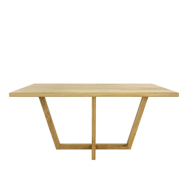 Kamilah Solid Wood Dining Table August Grove Colour: Natural Oil, Size: 75cm H x 160cm L x 90cm W on Productcaster.