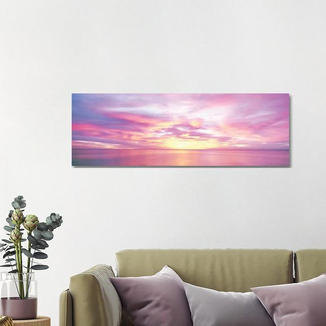 Sunrise over Sea of Cortez, El Cardonal, Baja California Sur, Mexico - Wrapped Canvas Panoramic Graphic Art Highland Dunes Size: 40.64cm H x 121.92cm on Productcaster.