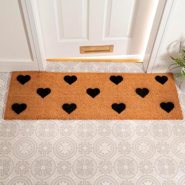 Geting Doormat 17 Stories Colour: Natural/Black on Productcaster.