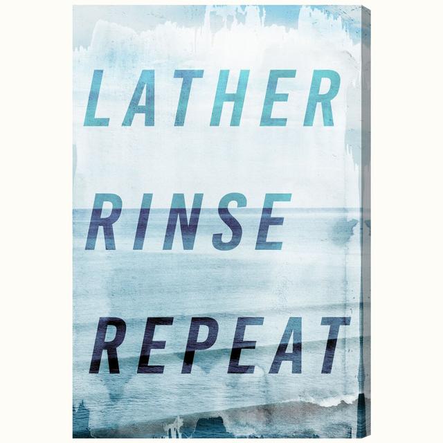 Bath Time Reminders - Wrapped Canvas Typography Print East Urban Home Size: 152.4cm H x 101.6cm W x 5.08cm D on Productcaster.