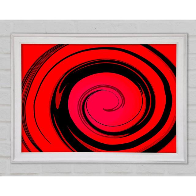 Red Liquid Swirl - Einzelner Bilderrahmen Kunstdrucke Metro Lane Größe: 59,7 cm H x 84,1 cm B x 1,5 cm T on Productcaster.