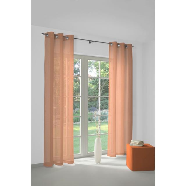 Pearce Eyelet Room Darkening Single Curtain Latitude Run Size: 145 W x 132 D cm, Colour: Orange on Productcaster.