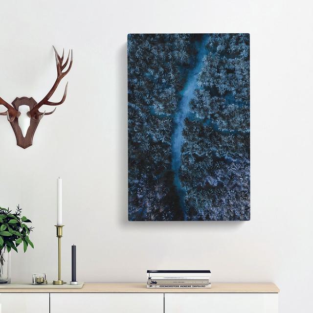 Walking Through the Forest - Wrapped Canvas Painting Print East Urban Home Size: 91cm H x 60cm W x 3cm D on Productcaster.