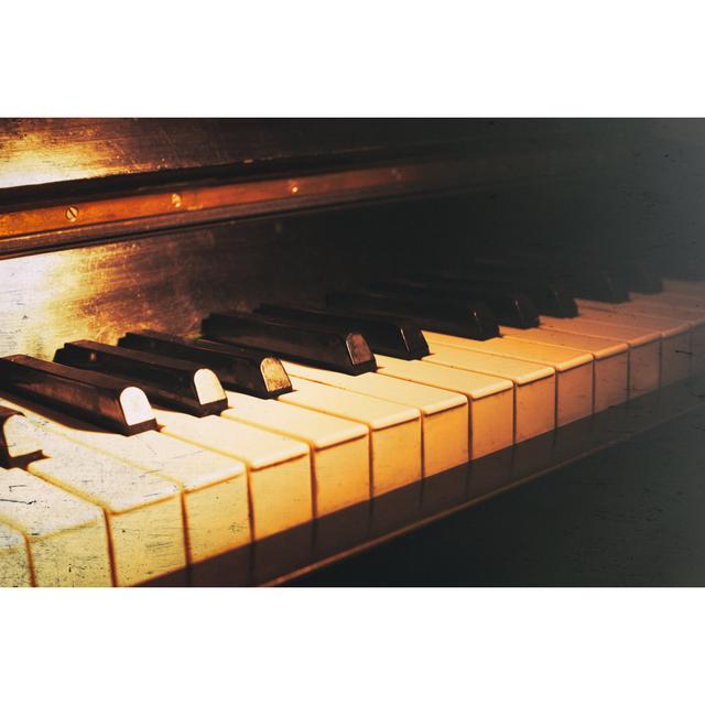 Old Piano Keyboard by Grandfailure - Wrapped Canvas Print ClassicLiving Size: 30cm H x 46cm W x 3.8cm D on Productcaster.