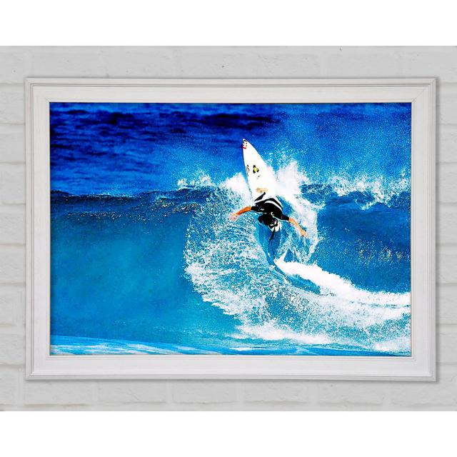 Surfer Twist Gerahmter Druck Wandkunst Haus am Meer Format: Poster mit weißem Rahmen, Größe: 29,7 cm H x 42 cm B x 1,5 cm T on Productcaster.