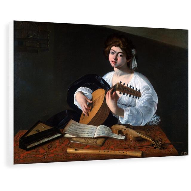 'The Lute Player' Painting Marlow Home Co. Size: 31.3 cm H x 40 cm W x 3.8 cm D, Format: Wrapped Canvas on Productcaster.