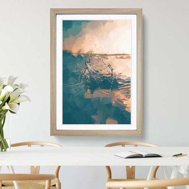 Make a Splash in Abstract - Picture Frame Graphic Art Print East Urban Home Frame Option: Oak, Size: 60cm H x 40cm W x 2cm D on Productcaster.