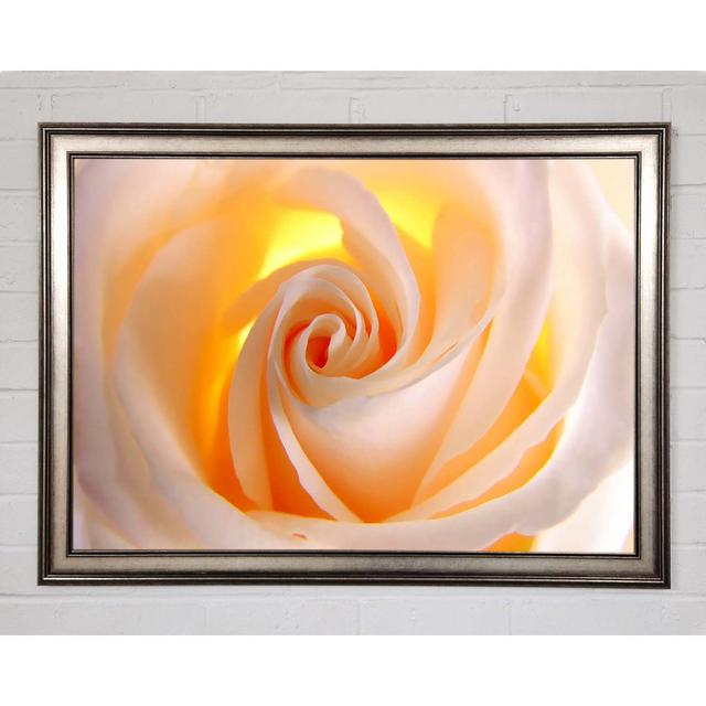 Soft Cream Yellow Rose Flowers Canvas Print Wall Art East Urban Home Format: Gunmetal Framed Paper, Size: 21cm H x 29.7cm W x 1.5cm D on Productcaster.