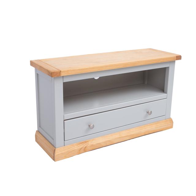 1 Drawer TV Stand August Grove Colour: White on Productcaster.