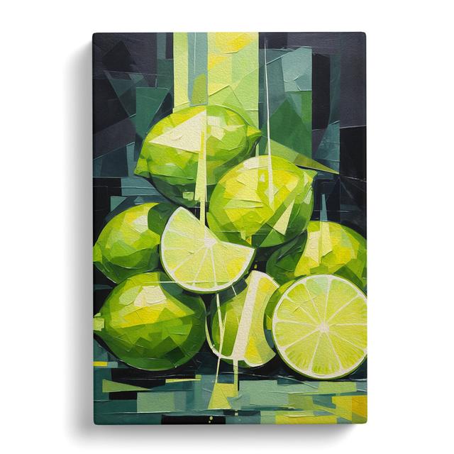 Sliced Lime Cubism - No Frame Art Prints 17 Stories Size: 50cm H x 35cm W x 3cm D on Productcaster.