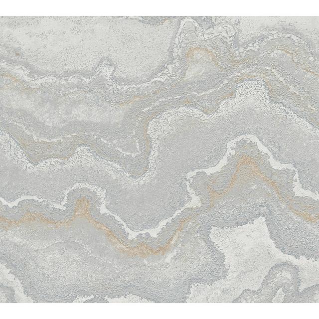 Rahnuma Gold Water Marble Wallpaper 17 Stories Colour: Silver Grey Water Marble on Productcaster.