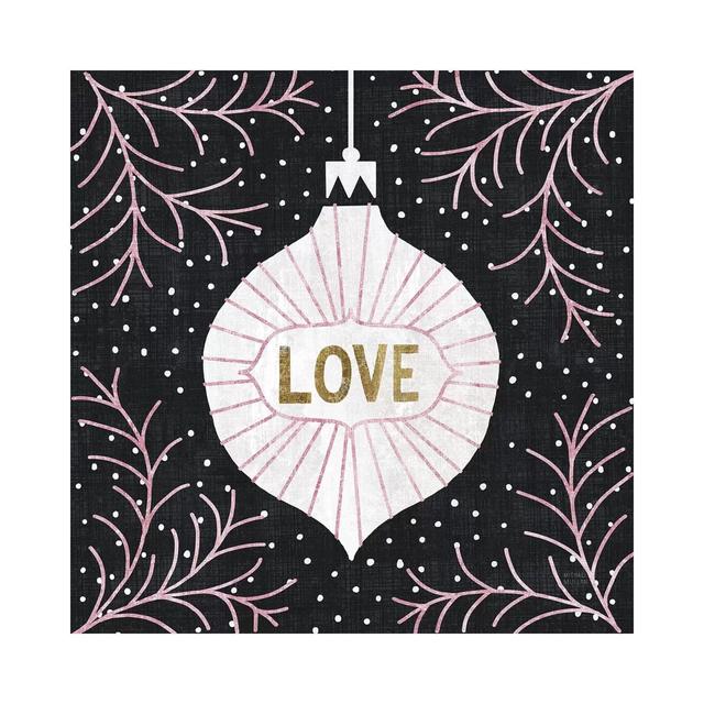 Jolly Holiday Ornaments Love Metallic by Michael Mullan - Wrapped Canvas Graphic Art The Seasonal Aisle Size: 93.98cm H x 93.98cm W x 3.81cm D on Productcaster.