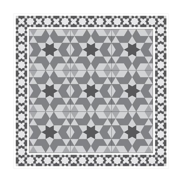 Kaleidoscope Gray Rug with Border World Menagerie Rug Size: Square 120cm on Productcaster.