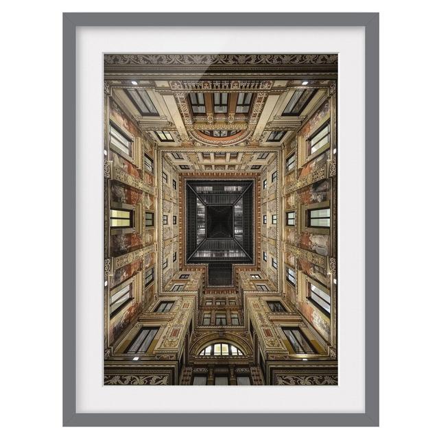 'Galleria Sciarra in Rome' - Picture Frame Photograph Print on Paper East Urban Home Size: 55cm H x 40cm W x 2cm D, Frame Option: Matt Grey on Productcaster.