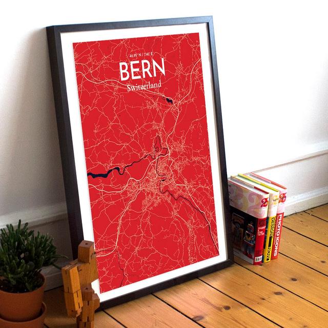 Poster Bern City Map East Urban Home Farbe: Maritime, Größe: 127,4 cm H x 61 cm B x 0,1 cm T on Productcaster.